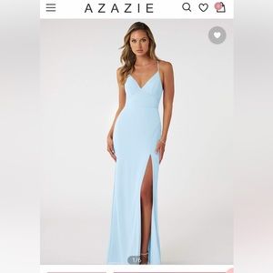 AZAZIE Sky Blue bridesmaids’ dress!!! Size A6. I am 5’5” and 147lbs
